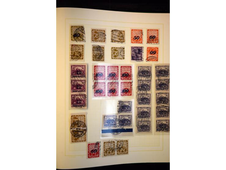 1918/38, interessante ungebrauchte/postfrische und gestempelte Sammlung mit einigen Briefen, spezialisiert nach Zähnungen, Fa