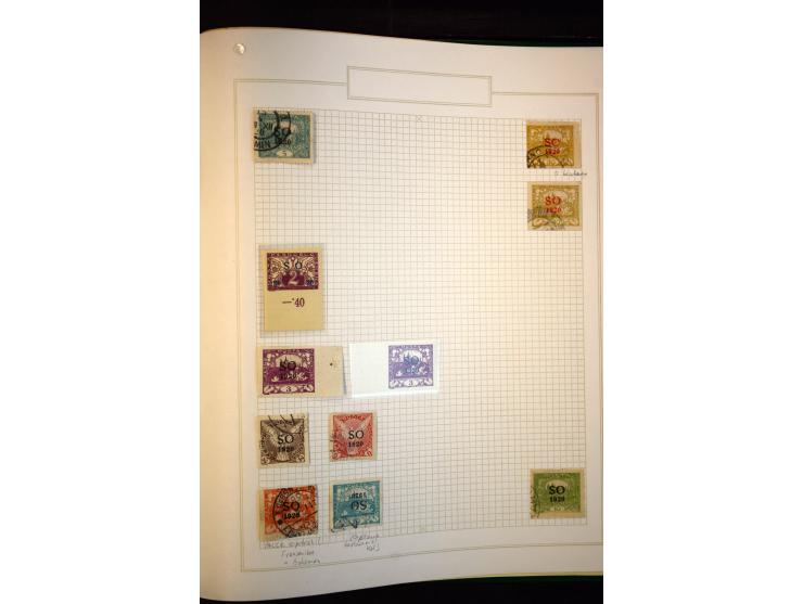 1918/38, interessante ungebrauchte/postfrische und gestempelte Sammlung mit einigen Briefen, spezialisiert nach Zähnungen, Fa