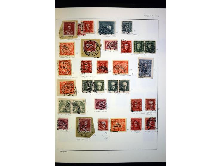 1918/38, interessante ungebrauchte/postfrische und gestempelte Sammlung mit einigen Briefen, spezialisiert nach Zähnungen, Fa