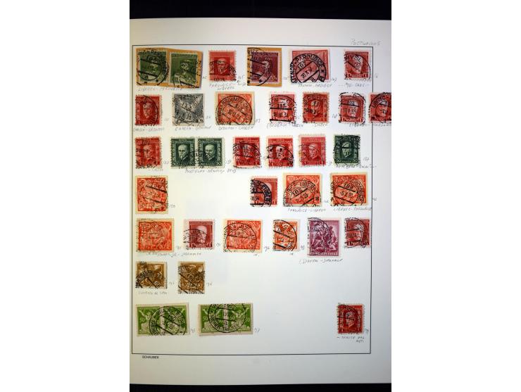 1918/38, interessante ungebrauchte/postfrische und gestempelte Sammlung mit einigen Briefen, spezialisiert nach Zähnungen, Fa