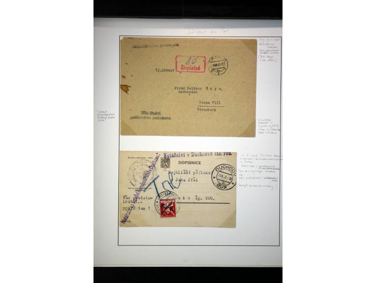 1918/38, interessante ungebrauchte/postfrische und gestempelte Sammlung mit einigen Briefen, spezialisiert nach Zähnungen, Fa