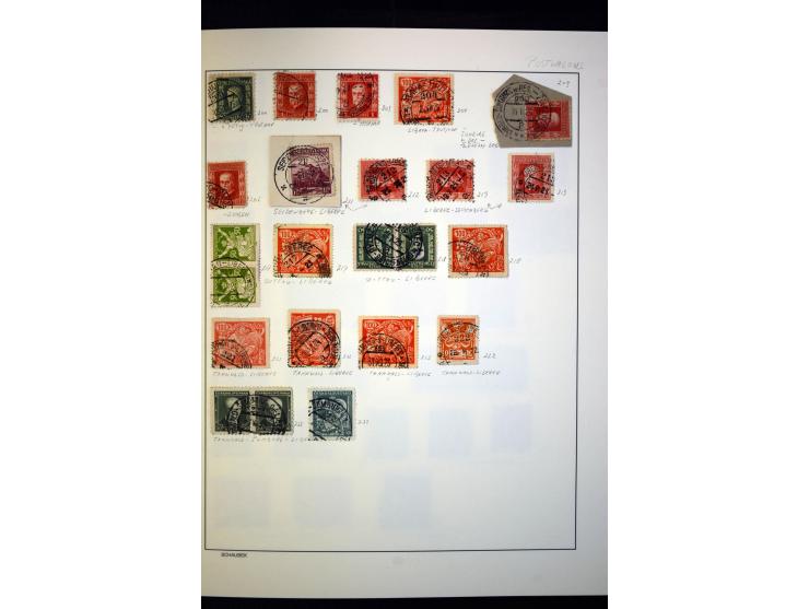 1918/38, interessante ungebrauchte/postfrische und gestempelte Sammlung mit einigen Briefen, spezialisiert nach Zähnungen, Fa