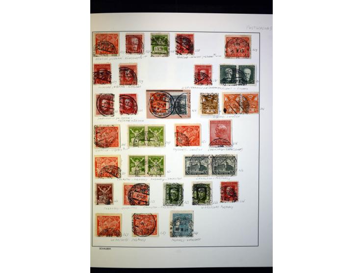 1918/38, interessante ungebrauchte/postfrische und gestempelte Sammlung mit einigen Briefen, spezialisiert nach Zähnungen, Fa