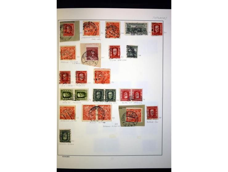 1918/38, interessante ungebrauchte/postfrische und gestempelte Sammlung mit einigen Briefen, spezialisiert nach Zähnungen, Fa
