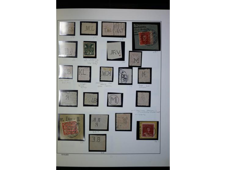 1918/38, interessante ungebrauchte/postfrische und gestempelte Sammlung mit einigen Briefen, spezialisiert nach Zähnungen, Fa