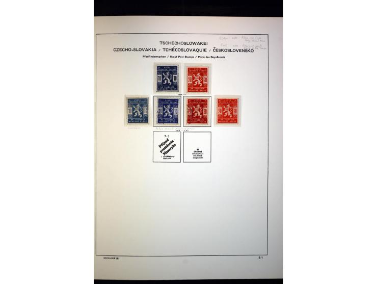 1918/38, interessante ungebrauchte/postfrische und gestempelte Sammlung mit einigen Briefen, spezialisiert nach Zähnungen, Fa