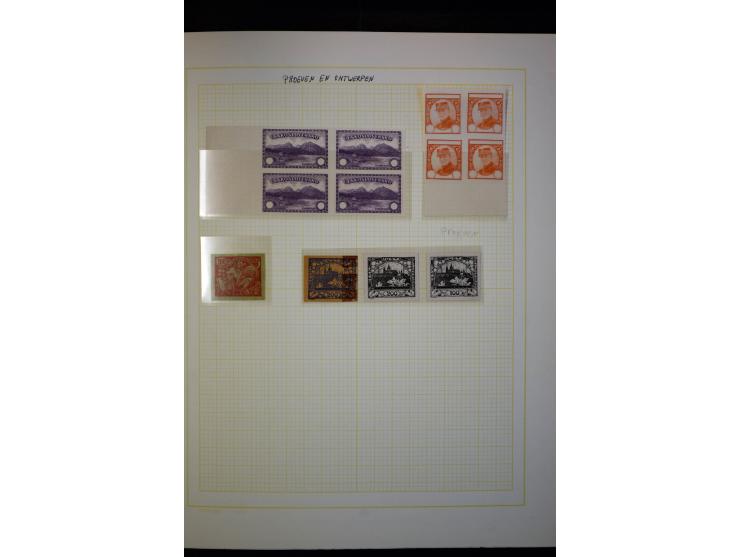 1918/38, interessante ungebrauchte/postfrische und gestempelte Sammlung mit einigen Briefen, spezialisiert nach Zähnungen, Fa
