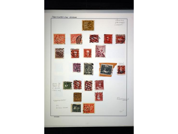 1918/38, interessante ungebrauchte/postfrische und gestempelte Sammlung mit einigen Briefen, spezialisiert nach Zähnungen, Fa
