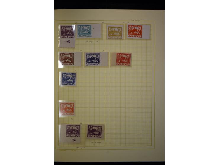 1918/38, interessante ungebrauchte/postfrische und gestempelte Sammlung mit einigen Briefen, spezialisiert nach Zähnungen, Fa