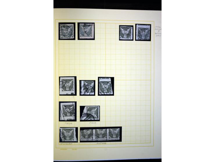 1918/38, interessante ungebrauchte/postfrische und gestempelte Sammlung mit einigen Briefen, spezialisiert nach Zähnungen, Fa