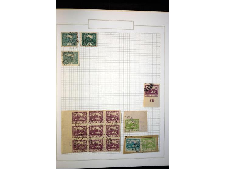 1918/38, interessante ungebrauchte/postfrische und gestempelte Sammlung mit einigen Briefen, spezialisiert nach Zähnungen, Fa