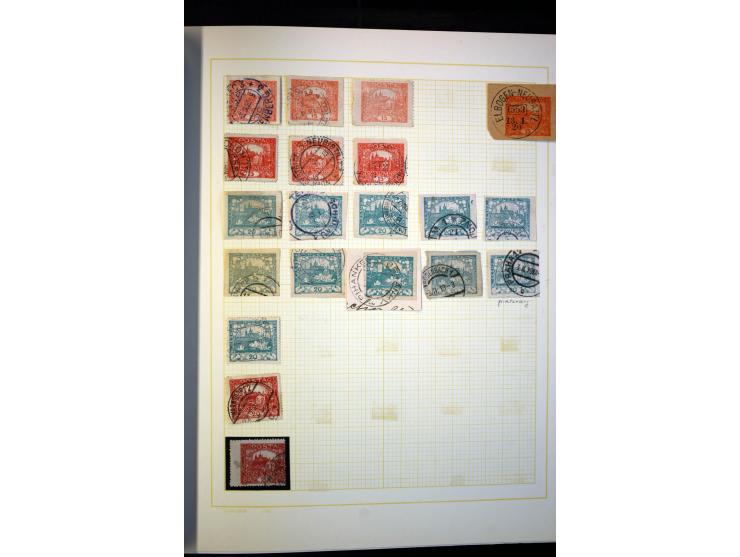 1918/38, interessante ungebrauchte/postfrische und gestempelte Sammlung mit einigen Briefen, spezialisiert nach Zähnungen, Fa