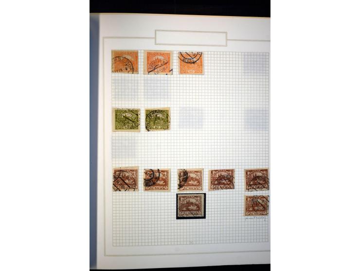 1918/38, interessante ungebrauchte/postfrische und gestempelte Sammlung mit einigen Briefen, spezialisiert nach Zähnungen, Fa