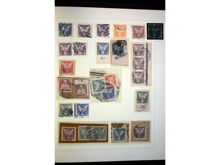 1918/38, interessante ungebrauchte/postfrische und gestempelte Sammlung mit einigen Briefen, spezialisiert nach Zähnungen, Fa