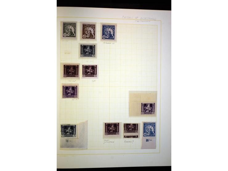 1918/38, interessante ungebrauchte/postfrische und gestempelte Sammlung mit einigen Briefen, spezialisiert nach Zähnungen, Fa
