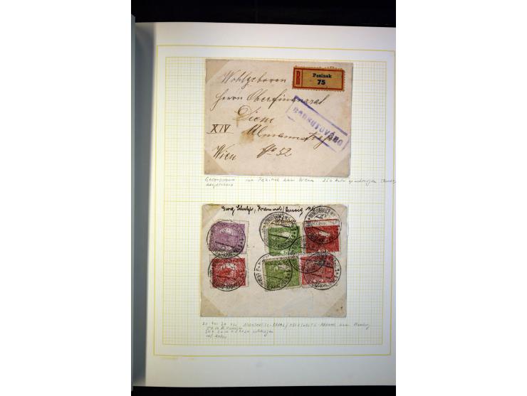 1918/38, interessante ungebrauchte/postfrische und gestempelte Sammlung mit einigen Briefen, spezialisiert nach Zähnungen, Fa