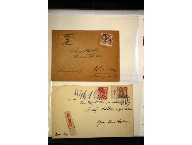1918/38, interessante ungebrauchte/postfrische und gestempelte Sammlung mit einigen Briefen, spezialisiert nach Zähnungen, Fa