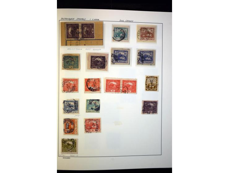 1918/38, interessante ungebrauchte/postfrische und gestempelte Sammlung mit einigen Briefen, spezialisiert nach Zähnungen, Fa