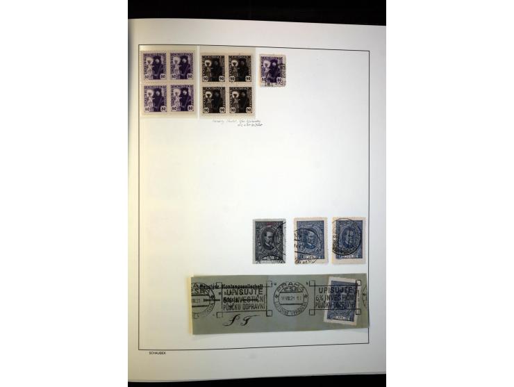 1918/38, interessante ungebrauchte/postfrische und gestempelte Sammlung mit einigen Briefen, spezialisiert nach Zähnungen, Fa
