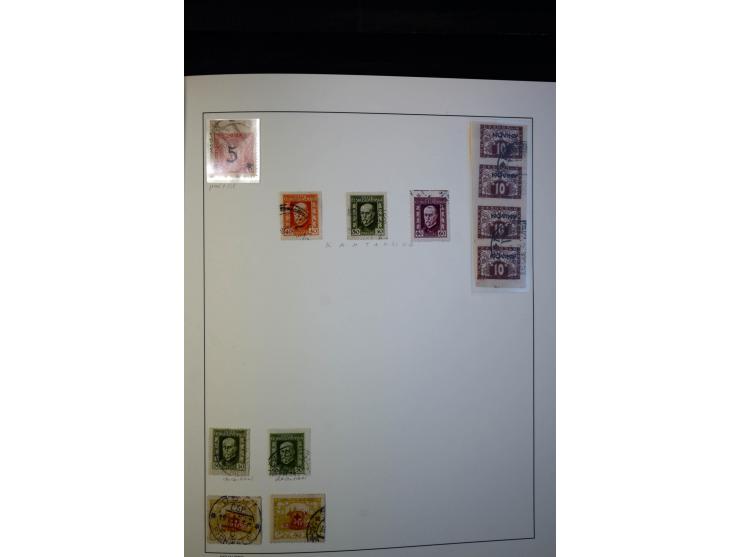 1918/38, interessante ungebrauchte/postfrische und gestempelte Sammlung mit einigen Briefen, spezialisiert nach Zähnungen, Fa