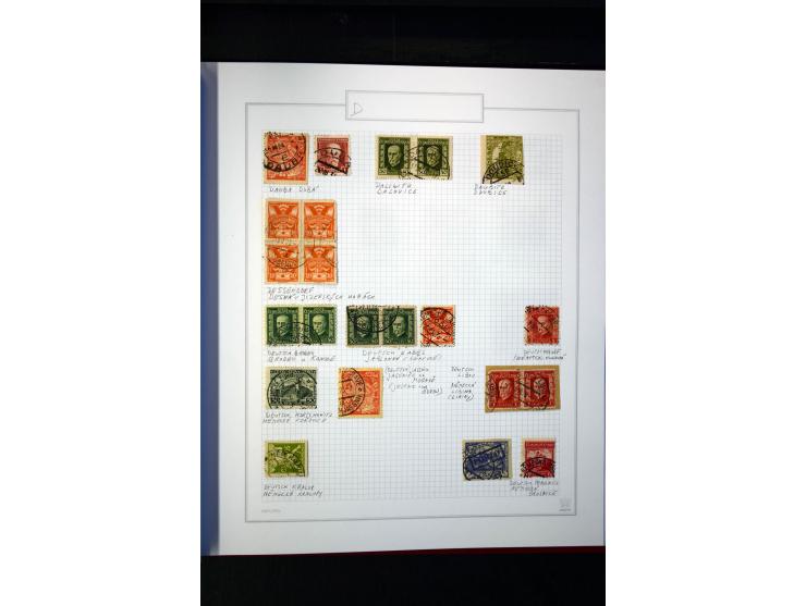 1920/62030, interessante Stempel-Sammlung von Postämtern aus dem späteren Sudetengau, einige hundert lose Marken und Briefstü