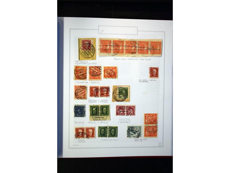 1920/62030, interessante Stempel-Sammlung von Postämtern aus dem späteren Sudetengau, einige hundert lose Marken und Briefstü