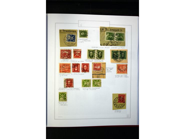 1920/62030, interessante Stempel-Sammlung von Postämtern aus dem späteren Sudetengau, einige hundert lose Marken und Briefstü