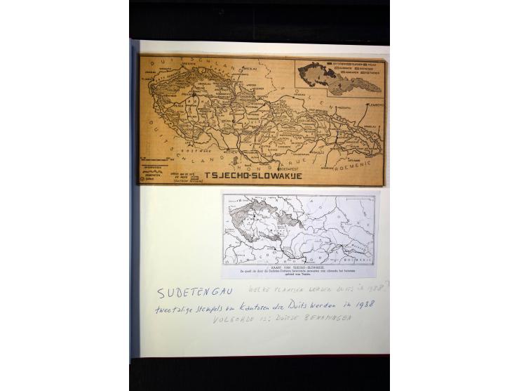 1920/62030, interessante Stempel-Sammlung von Postämtern aus dem späteren Sudetengau, einige hundert lose Marken und Briefstü