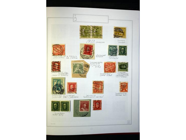 1920/62030, interessante Stempel-Sammlung von Postämtern aus dem späteren Sudetengau, einige hundert lose Marken und Briefstü