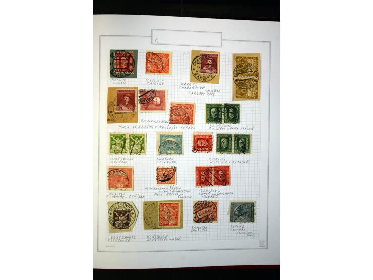 1920/62030, interessante Stempel-Sammlung von Postämtern aus dem späteren Sudetengau, einige hundert lose Marken und Briefstü
