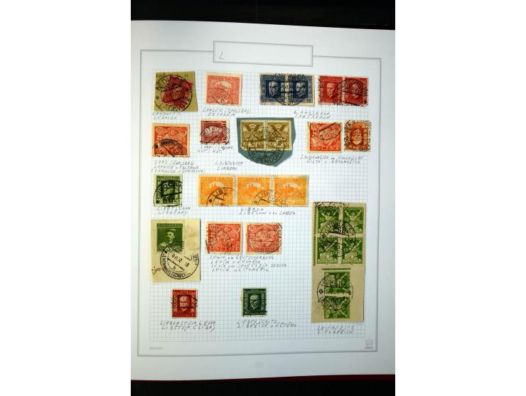 1920/62030, interessante Stempel-Sammlung von Postämtern aus dem späteren Sudetengau, einige hundert lose Marken und Briefstü