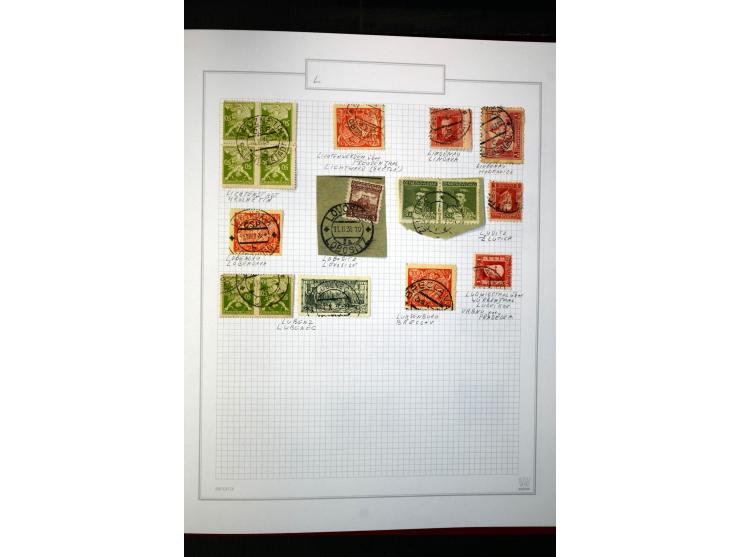 1920/62030, interessante Stempel-Sammlung von Postämtern aus dem späteren Sudetengau, einige hundert lose Marken und Briefstü