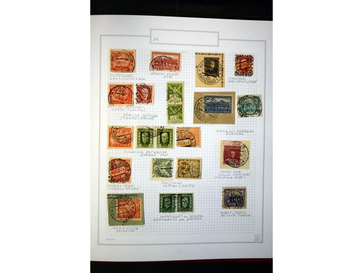 1920/62030, interessante Stempel-Sammlung von Postämtern aus dem späteren Sudetengau, einige hundert lose Marken und Briefstü