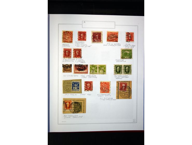 1920/62030, interessante Stempel-Sammlung von Postämtern aus dem späteren Sudetengau, einige hundert lose Marken und Briefstü