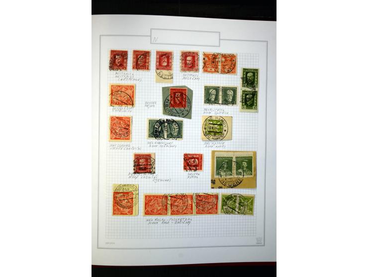 1920/62030, interessante Stempel-Sammlung von Postämtern aus dem späteren Sudetengau, einige hundert lose Marken und Briefstü