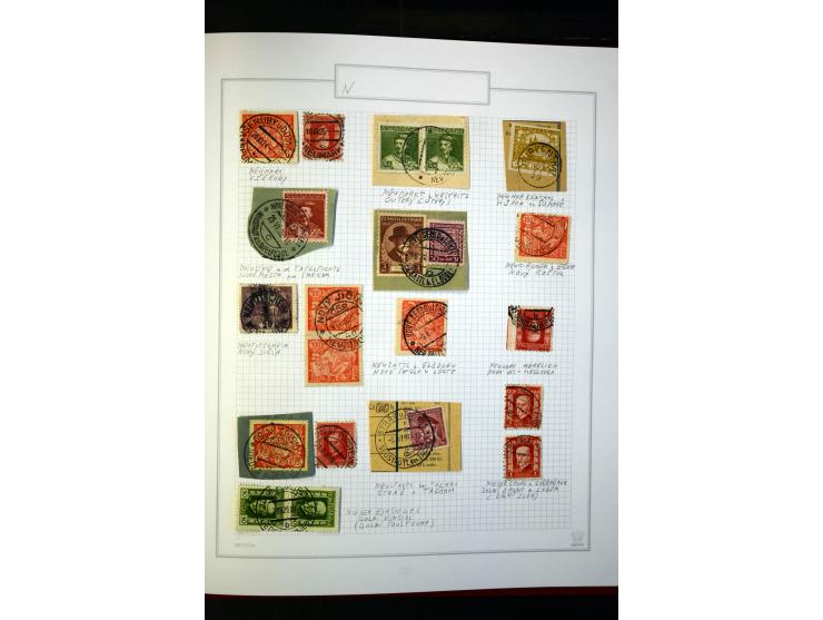 1920/62030, interessante Stempel-Sammlung von Postämtern aus dem späteren Sudetengau, einige hundert lose Marken und Briefstü