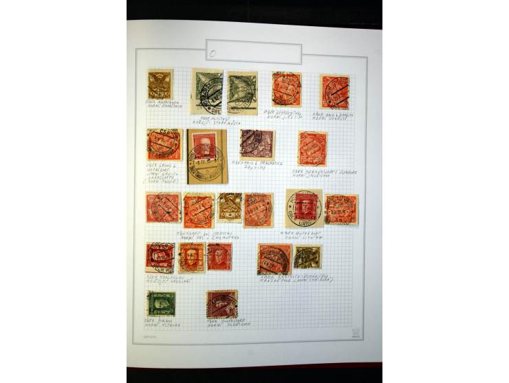 1920/62030, interessante Stempel-Sammlung von Postämtern aus dem späteren Sudetengau, einige hundert lose Marken und Briefstü