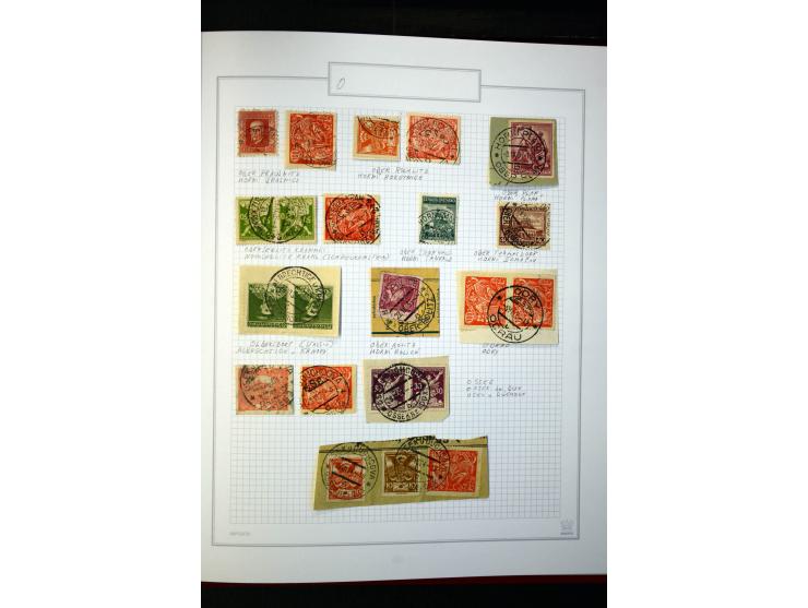 1920/62030, interessante Stempel-Sammlung von Postämtern aus dem späteren Sudetengau, einige hundert lose Marken und Briefstü