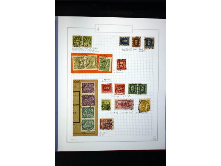 1920/62030, interessante Stempel-Sammlung von Postämtern aus dem späteren Sudetengau, einige hundert lose Marken und Briefstü