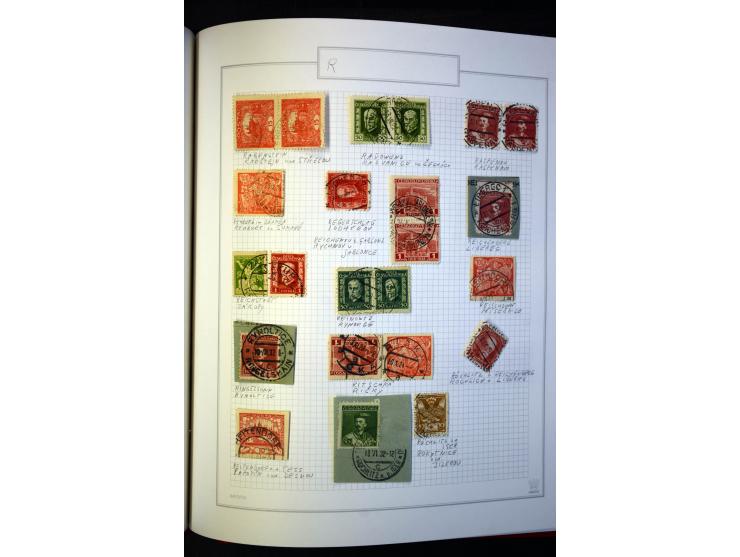 1920/62030, interessante Stempel-Sammlung von Postämtern aus dem späteren Sudetengau, einige hundert lose Marken und Briefstü