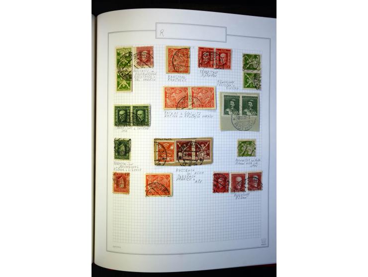 1920/62030, interessante Stempel-Sammlung von Postämtern aus dem späteren Sudetengau, einige hundert lose Marken und Briefstü