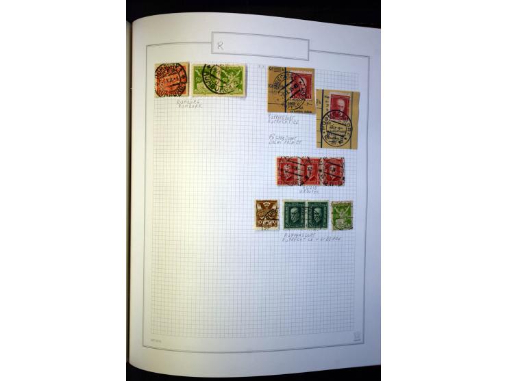 1920/62030, interessante Stempel-Sammlung von Postämtern aus dem späteren Sudetengau, einige hundert lose Marken und Briefstü