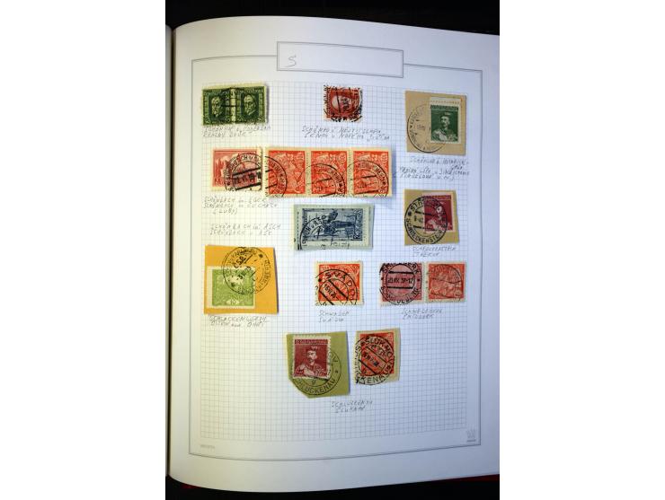 1920/62030, interessante Stempel-Sammlung von Postämtern aus dem späteren Sudetengau, einige hundert lose Marken und Briefstü