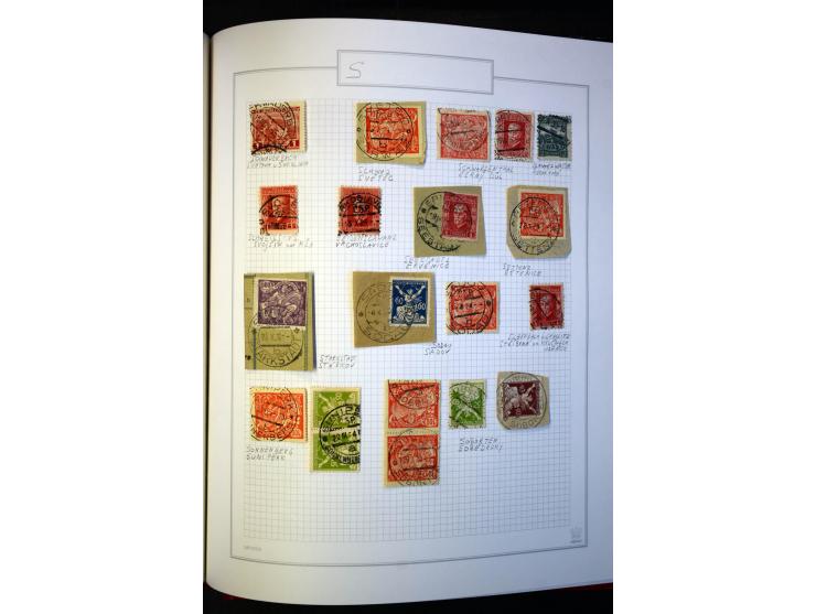 1920/62030, interessante Stempel-Sammlung von Postämtern aus dem späteren Sudetengau, einige hundert lose Marken und Briefstü