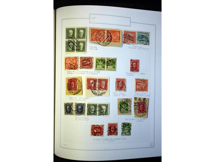 1920/62030, interessante Stempel-Sammlung von Postämtern aus dem späteren Sudetengau, einige hundert lose Marken und Briefstü