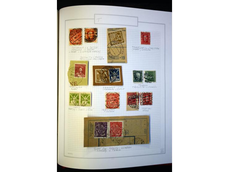 1920/62030, interessante Stempel-Sammlung von Postämtern aus dem späteren Sudetengau, einige hundert lose Marken und Briefstü