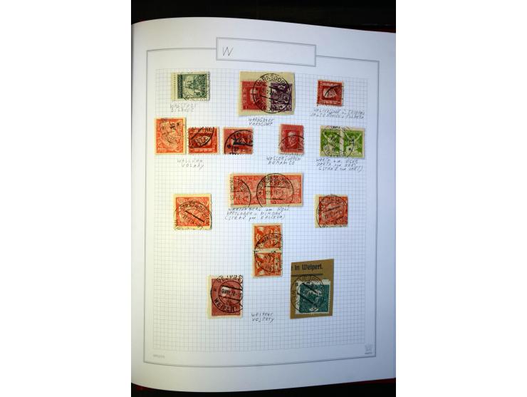 1920/62030, interessante Stempel-Sammlung von Postämtern aus dem späteren Sudetengau, einige hundert lose Marken und Briefstü