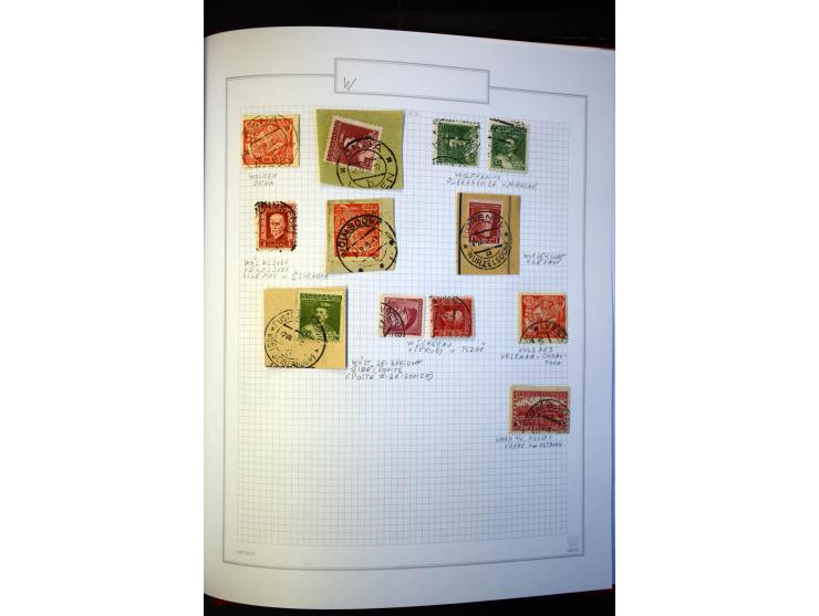 1920/62030, interessante Stempel-Sammlung von Postämtern aus dem späteren Sudetengau, einige hundert lose Marken und Briefstü