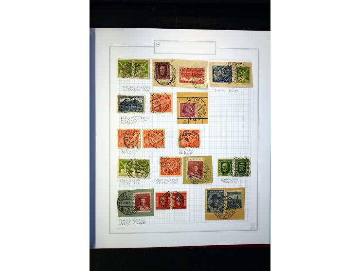 1920/62030, interessante Stempel-Sammlung von Postämtern aus dem späteren Sudetengau, einige hundert lose Marken und Briefstü