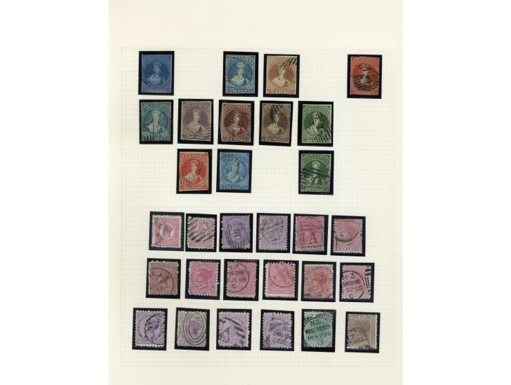 1854/1928, sehr schöne gestempelte Sammlung, dabei Tasmanien Mi.-Nr. 2a, Westaustralien Mi.-Nr. 1B, zwei lose Werte und ein P